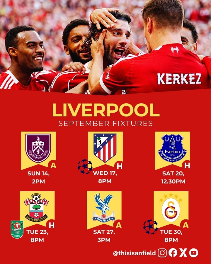 bob半岛体育官网-魔鬼赛程开启!利物浦9月下半月17天6赛,最后还要远征土耳其